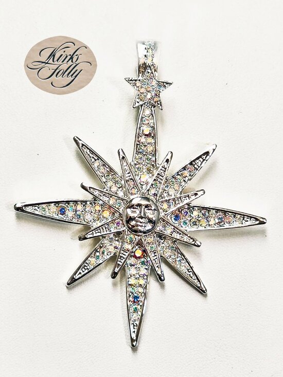 Kirks Folly Jewelry - Kirks Folly Metallic Seaview Moon Super Star Foldover StatementPendant Silverton